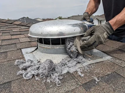 Cleaning Dryer Vent On Roof in North Haven