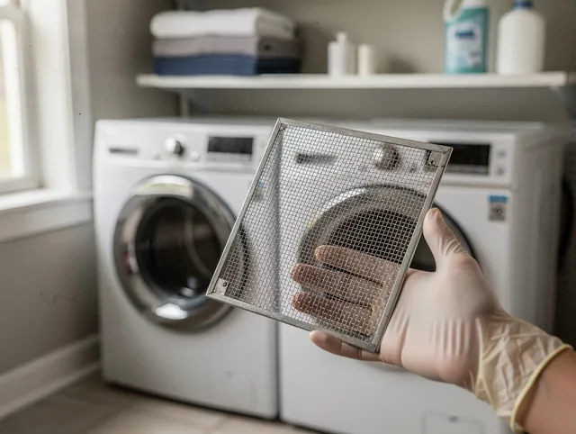 North Haven Dryer Vent Cleaning specialist performing detailed lint trap cleaning service in North Haven