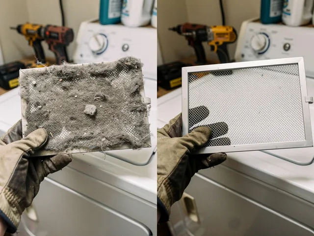 Professional lint trap cleaning by North Haven Dryer Vent Cleaning in North Haven